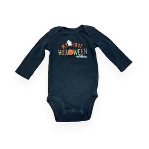 ⭐️ Carters 'My First Halloween' Black Long Sleeve Onesie